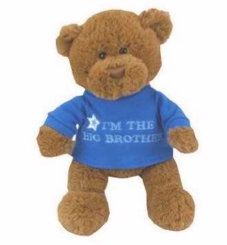 Toy-Plush-I'm The Big Brother Bear-Blue T-Shirt (12")