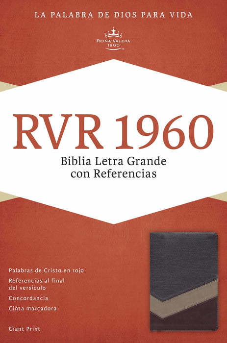 Span-RVR 1960 Giant Print Reference Bible-Brown/Tan/Bronze LeatherTouch (Biblia Letra Grande Con Referencias)