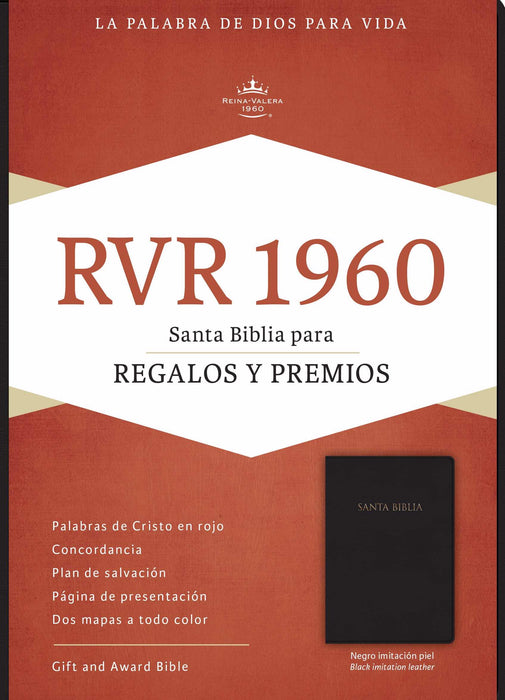 Span-RVR 1960 Gift And Award Bible-Black Imitation Leather (Biblia Para Regalos Y Premios)
