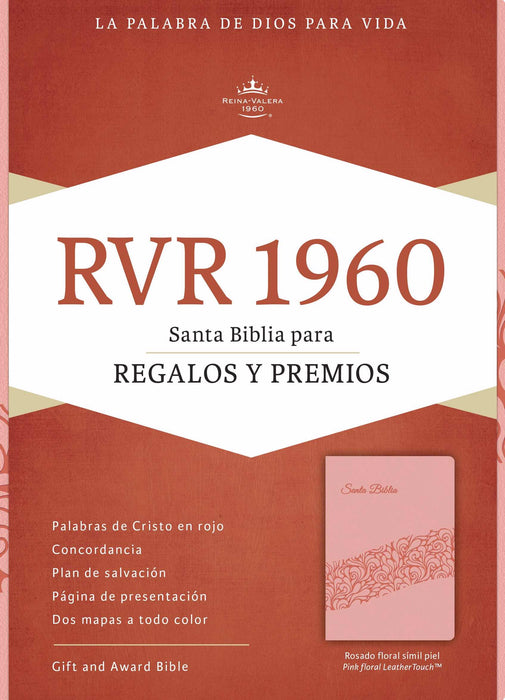 Span-RVR 1960 Gift And Award Bible-Pink LeatherTouch (Biblia Para Regalos Y Premios)