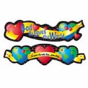 Decor-God So Loves The World Up Down (7 Pieces)