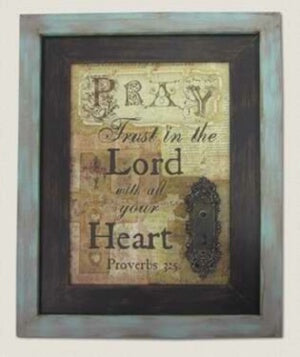 Wall Sign-Pray-Vintage Wood (17.25 x 21.5)