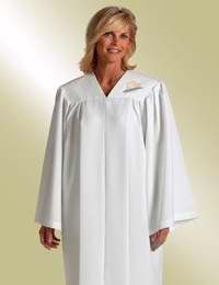 Robe-Baptismal-Budget w/Dove-H153/15238-Adult-Medium-White