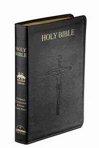 NABRE Fireside Catholic Companion Bible/Large Print-Librosario-Black Imitation Leather