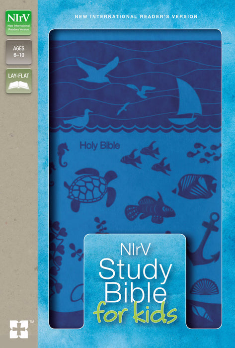 NIrV Study Bible For Kids-Blue Ocean DuoTone