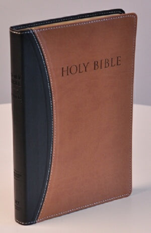 KJVER Thinline Bible/Personal Size-Black/Tan Ultra