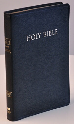 KJVER Thinline Bible/Personal Size-Black Genuine Leather Indexed