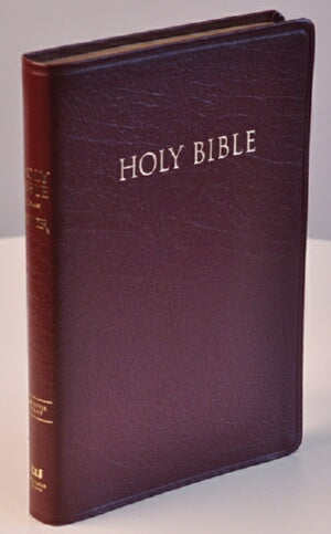 KJVER Thinline Bible/Personal Size-Burgundy Genuine Leather