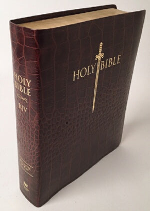 KJV Sword Study Bible/Giant Print-Walnut Alligator