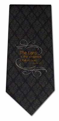 Tie-Lord Is My Shepherd-Black (Polyester)