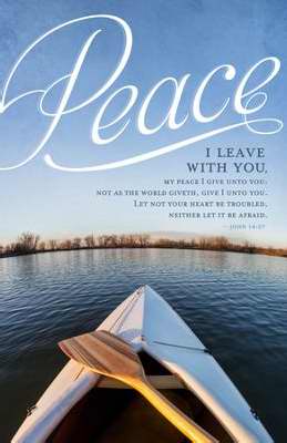 Bulletin-Peace I Leave With You (John 14:27 KJV) (Funeral) (Pack Of 100)  (Pkg-100)