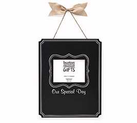 Wall Hanging Frame-Our Special Day-Wood w/Burlap Bow (Pack Of 2) (Pkg-2)