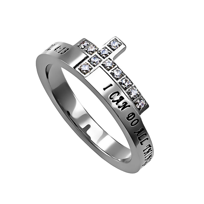 Ring-Just The Cross-Christ My Strength (Womens)-Sz  6