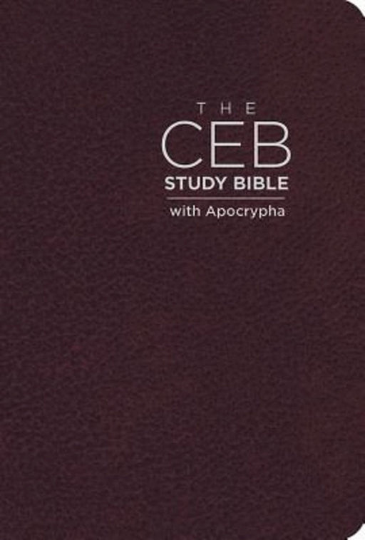 CEB Study Bible W/Apocrypha-Cordovan Bonded Leather