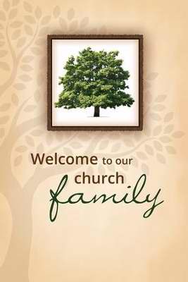 Welcome Folder-Welcome To Our Church Family/Tree (John 3:16) (Pack Of 12) (Pkg-12)