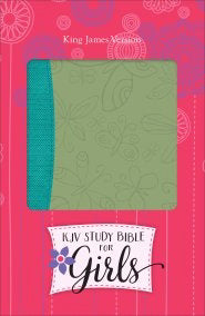 KJV Study Bible For Girls-Willow/Turquoise Butterfly Duravella