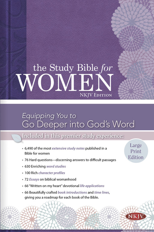 NKJV Study Bible For Women/Large Print-Hardcover Indexed