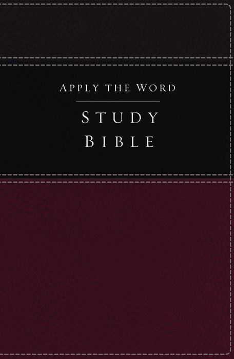 NKJV Apply The Word Study Bible (Full Color)-Deep Rose/Black LeatherSoft Indexed