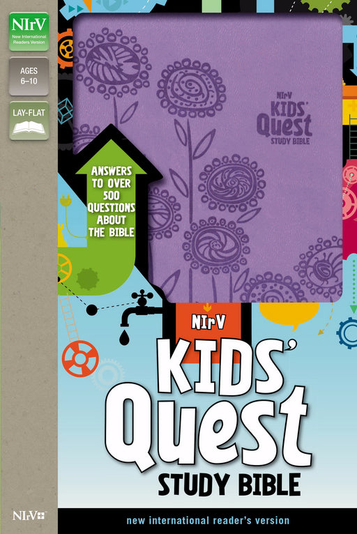NIrV Kids' Quest Study Bible (Updated)-Lavender Duotone