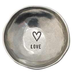 Trinket Dish-Love/Heart-Pewter (2-3/4" x 2-3/4")