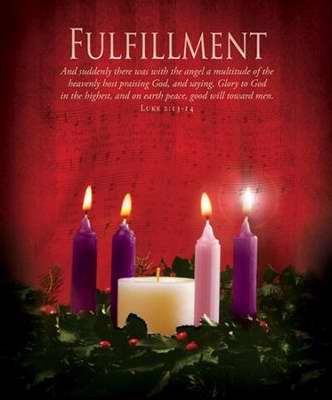 Bulletin-Advent Week 4: Fulfillment-Legal Size (Pack Of 100) (Pkg-100)