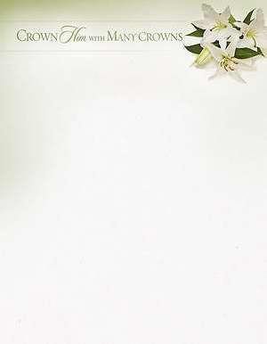 Letterhead-Easter-Crown Him With Many Crowns (Pack Of 100) (Pkg-100)
