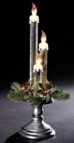 Home Decor-LED Triple Christmas Candle (15")