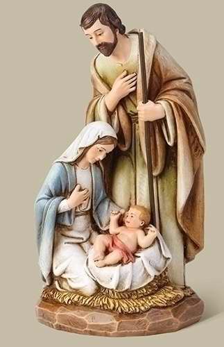 Nativity-Holy Family Wood Carve Look (8")