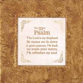 Framed Art-Tabletop-A Touch Of Vintage-Psalm 23:1-3 (7" Square)