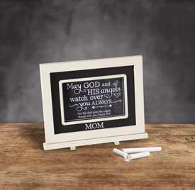 Framed Art-Tabletop-Small Chalkboard Message-Mom-Psalm 91:11 (9"X 7")