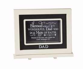 Framed Art-Tabletop-Small Chalkboard Message-Dad-Jeremiah 17:7 (9"X 7")
