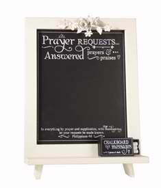 Framed Art-Tabletop-Large Chalkboard Message-Prayer Requests-Philippians 4:6 (12"X 18")