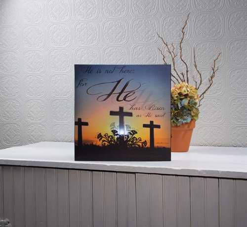 Canvas-He Has Risen (Radiance Lighted) (12 x 12)