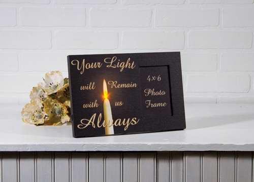 Frame-Your Light Will Remain With Us Always (Radiance Lighted) (8 x 12 x 1)