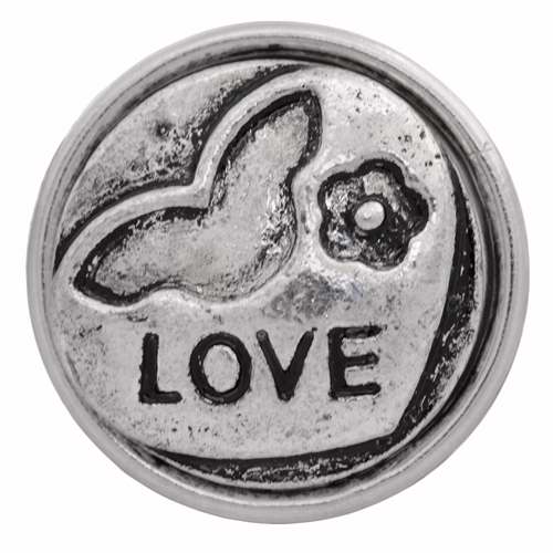 Charm-Nugz Snap On-Natures Love-Silver