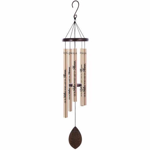 Wind Chime-Wood Sonnet-Lord's Prayer-Champagne/Bronze (38")