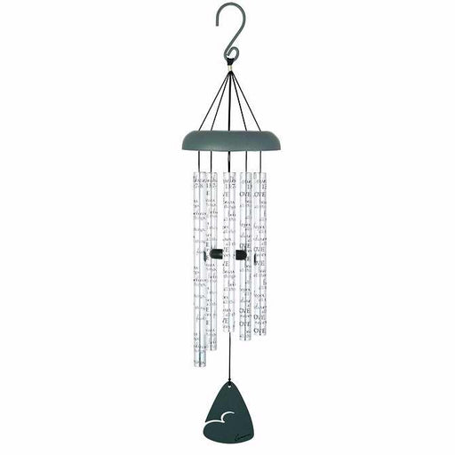 Wind Chime-Sonnet-Love Bears All Things-Silver/Brown (30")