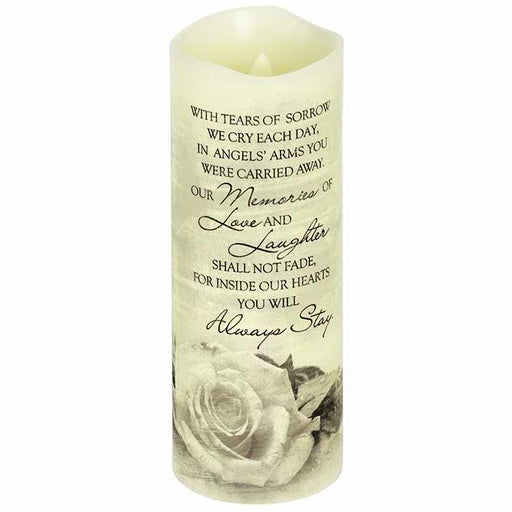 Candle-Flameless-Premier Flicker-Angels' Arms w/Timer-Vanilla (8" x 3")