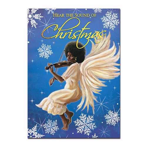 Card-Boxed-Hear The Sound Of Christmas/Blue Angel (Box Of 15) (Pkg-15)