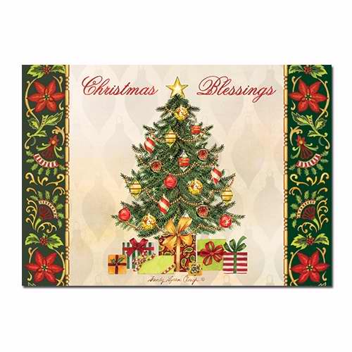 Card-Boxed-Christmas Blessings/Tree w/Matching Envelopes (Box Of 15) (Pkg-15)