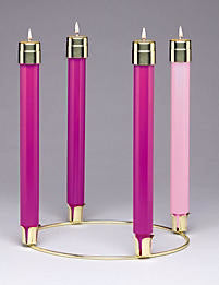 Candle-Advent Emitte Elite Lite Refill For #430 (3 Purple & 1 Pink)