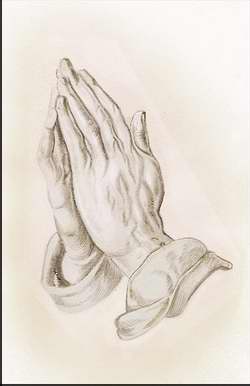 Bulletin-Praying Hands (Funeral)-Legal Size (Pack Of 100) (Pkg-100)
