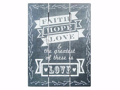 Wall Art-Chalkboard-Faith Hope Love