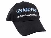 Cap-Grandpas Are Blessings From Above-Black/Blue & White