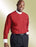 Clerical Shirt-Long Sleeve Banded Collar & French Cuff-18.5x36/37-Red