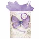 Gift Bag-Butterfly Blessings/Blessed Day w/Tag & Tissue-Small