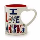 Mug-I Love America w/Heart Handle