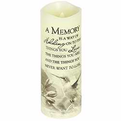 Candle-Flameless-Premier Flicker-A Memory w/Timer-Vanilla (8" x 3")