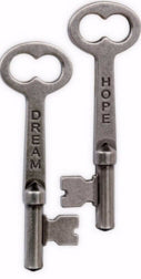 Key-Hope/Dream-Vintage (Keys Of Wisdom) (Approx 2.5")