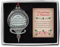 Ornament-Memorial-Christmas In Heaven: If Tears Could Build A Stairway (4-5/8")